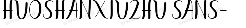 HuoshanXiuzhu Sans字体转换